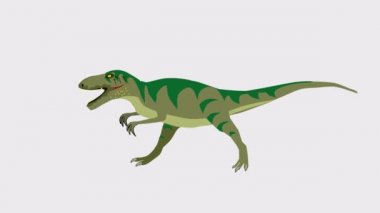 Yürüyen dinozorlar 2 boyutlu çizgi film, animasyon döngüsü.