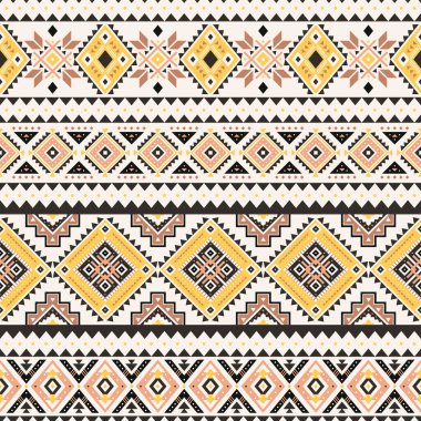 Kabile çizgili, pürüzsüz desen. Aztek geometrik vektör arkaplanı. Tekstil tasarımında, giysi, aksesuar, dekoratif kağıt, ambalaj, zarf, sırt çantası vs. yapımında kullanılabilir..