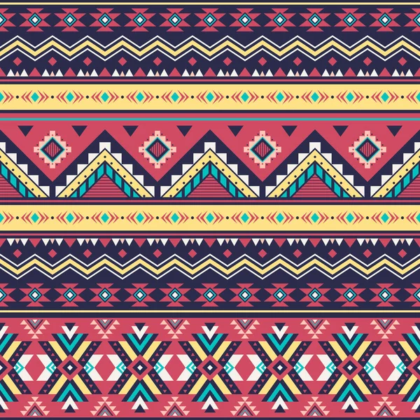 部族の縞模様シームレスパターン アステカ幾何学的ベクトル背景 繊維デザイン アクセサリー 装飾紙 封筒の製造のためのウェブデザインで使用することができます バックパックなど — ストックベクタ