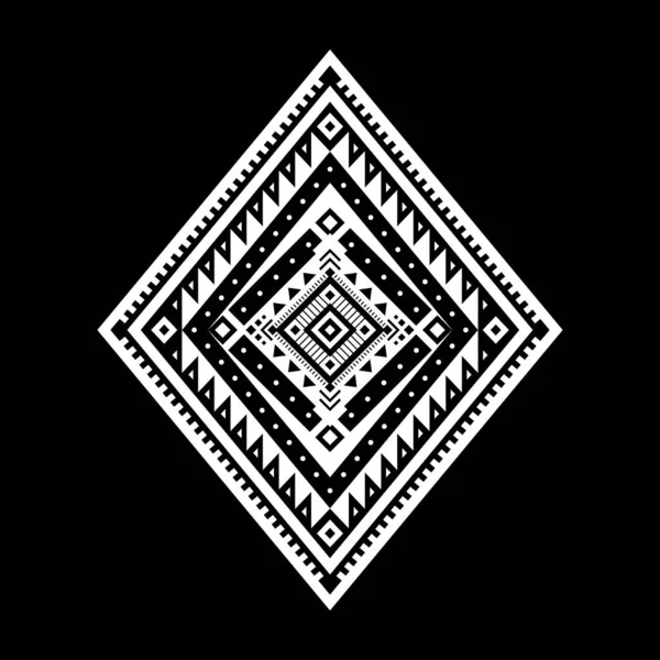 Elemento Vectorial Azteca Ornamento Étnico Diseño Tribal Símbolo Geométrico Para — Archivo Imágenes Vectoriales