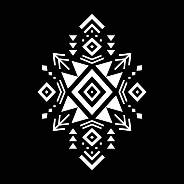 Elemento Vectorial Azteca Ornamento Étnico Diseño Tribal Símbolo Geométrico Para — Vector de stock