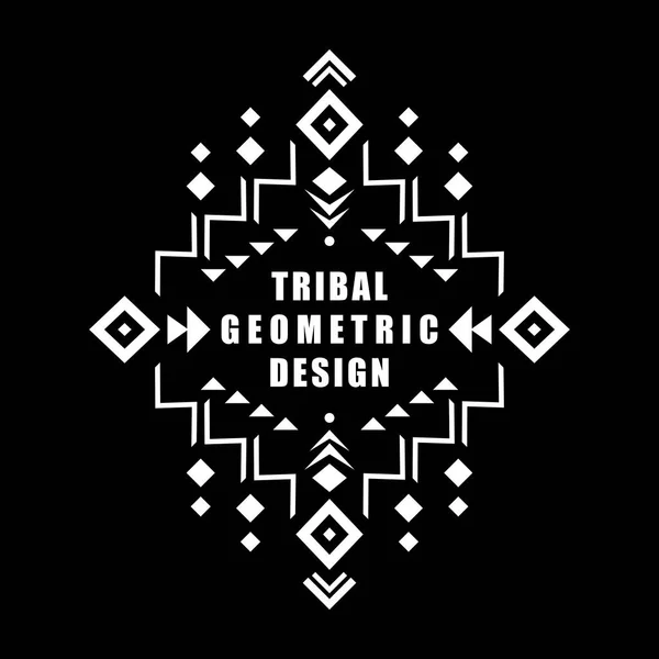 Élément Vecteur Aztèque Ornement Ethnique Design Tribal Symbole Géométrique Pour — Image vectorielle