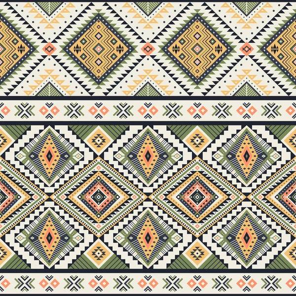 부족의 줄무늬가 솔기없는 아스텍 기하학 디자인 액세서리 장식용 포장지 배낭등을 — 스톡 벡터