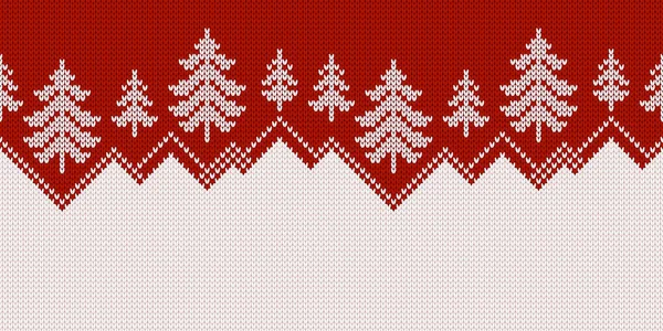 Wintertrui Met Kerstbomen Snowdrifts Noors Naadloos Breipatroon Fair Isle Ontwerp — Stockvector