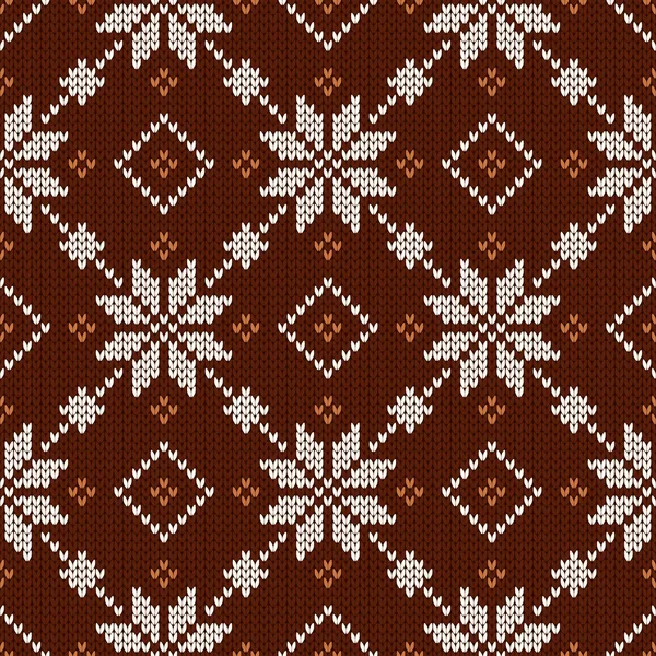 Noël Nouvel Traditionnel Tricoté Motif Sans Couture Pull Style Norvégien — Image vectorielle