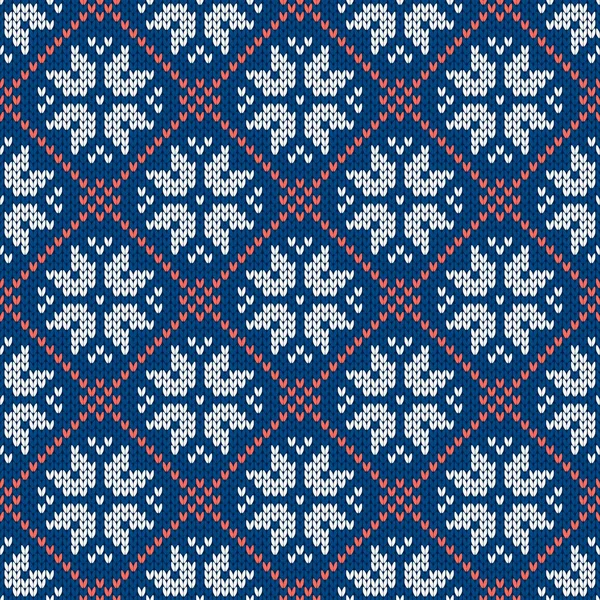 Ornement Vacances Hiver Avec Flocons Neige Pull Tricoté Laine Noël — Image vectorielle