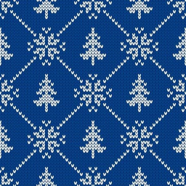 Winter Traditional Knitted Pattern Scandinavian Style Sweater Seamless Wool Texture — Stock Vector