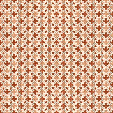 Kış, noktalı dikişsiz desen ördü. Norveç tarzı süveter. Yün dokusu. Vektör çizimi. Geleneksel tatil geçmişi.