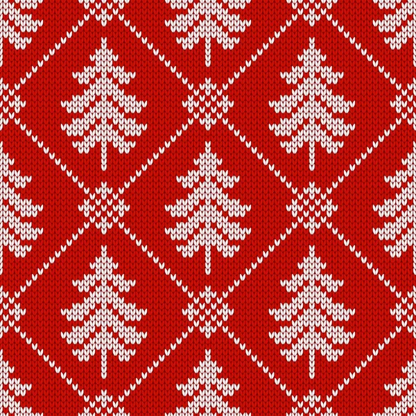 Winterpatroon Traditioneel Gebreid Scandinavische Trui Naadloze Wol Textuur Vector Illustratie — Stockvector