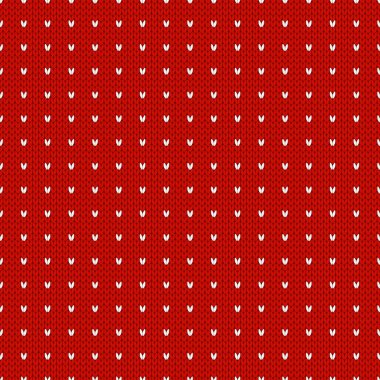 Kış, noktalı dikişsiz desen ördü. Norveç tarzı süveter. Yün dokusu. Vektör çizimi. Geleneksel tatil geçmişi.