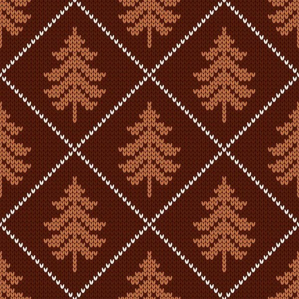 Modèle Tricoté Traditionnel Hiver Pull Style Scandinave Texture Laine Sans — Image vectorielle