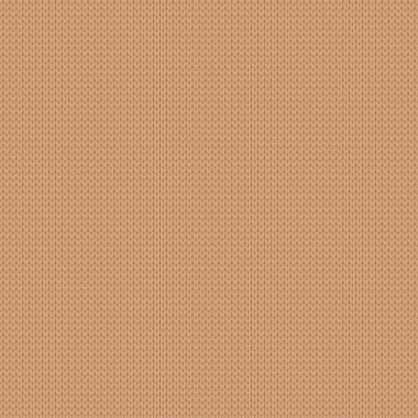 Bej monokrom örgü dokusu. Tatil tasarımı için geleneksel mevsimlik arka plan. Kış örülmüş yün süveter desenli. Boş şablon ve metin yeri. Vektör illüstrasyonu.