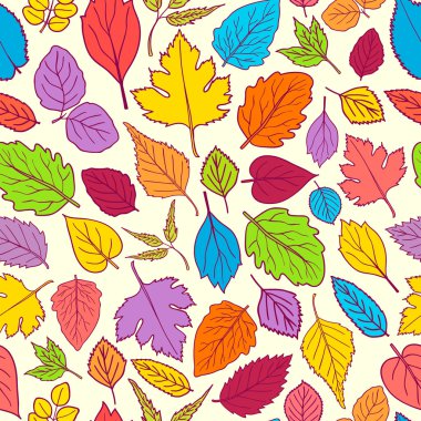 yaprakları ile desen.