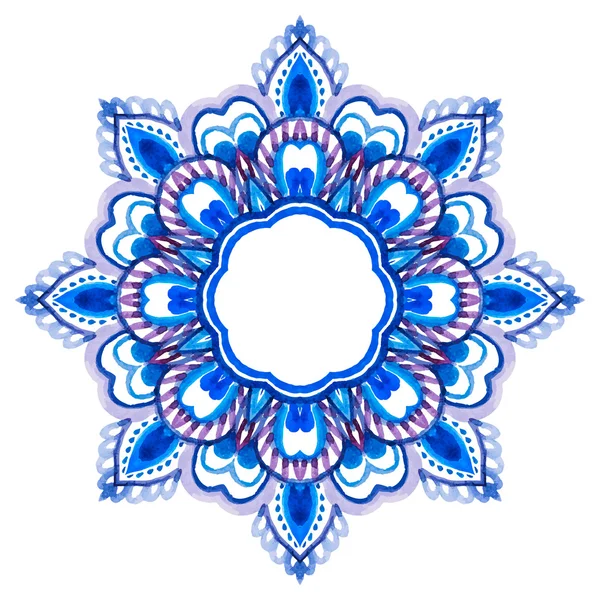 Aquarell handgezeichnetes Mandala. — Stockvektor