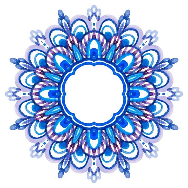Mandala dessiné à la main aquarelle . — Image vectorielle