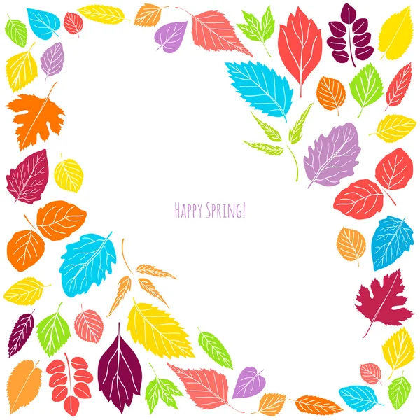 Spring background with leaves. — Stock Vector