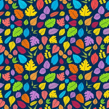 yaprakları ile desen.