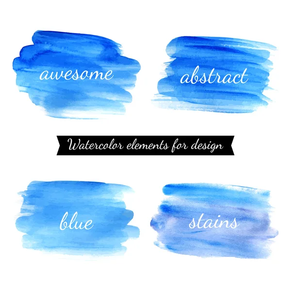 Ensemble de taches d'aquarelle . — Image vectorielle