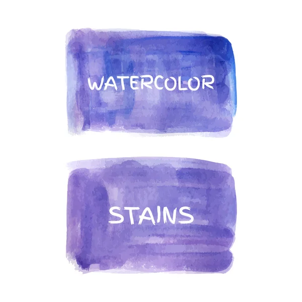 Conjunto de manchas de aquarela . — Vetor de Stock