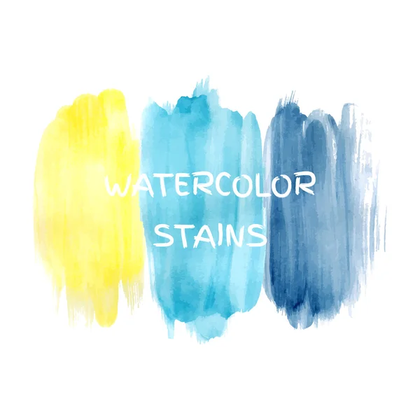 Conjunto de manchas de aquarela . — Vetor de Stock