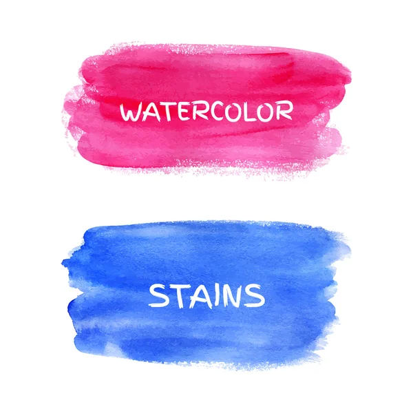 Set of watercolor stains. — Stock Vector