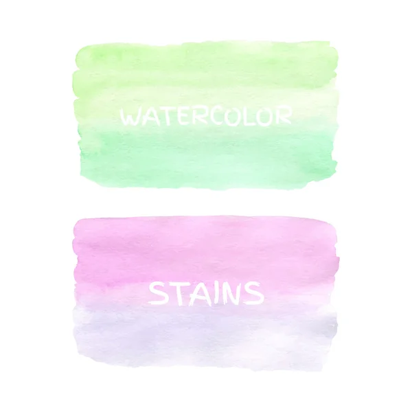 Conjunto de manchas de aquarela . — Vetor de Stock