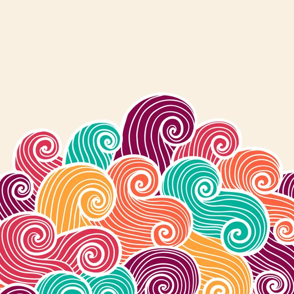 Fondo ornamental dibujado a mano . — Vector de stock