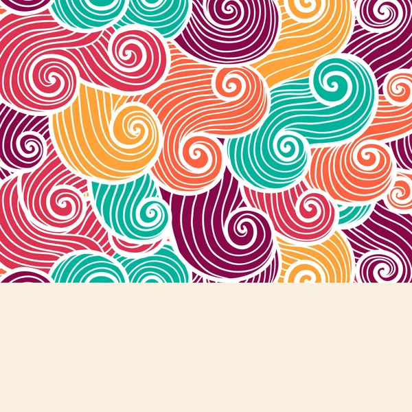 Fondo ornamental dibujado a mano . — Vector de stock