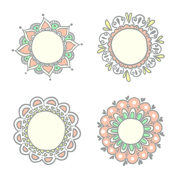 Set doodle frames. — Stockvector