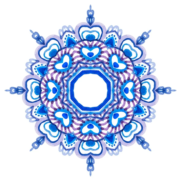 Mandala dessiné à la main aquarelle . — Image vectorielle