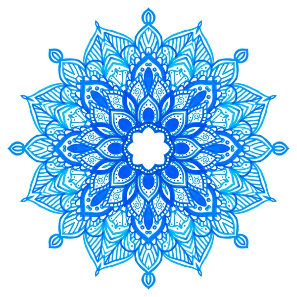 Mandala dessiné à la main aquarelle . — Image vectorielle