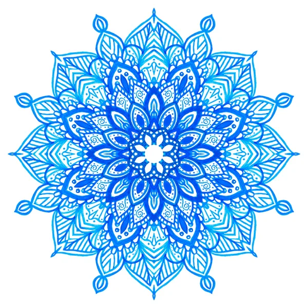 Suluboya elle çizilmiş mandala.