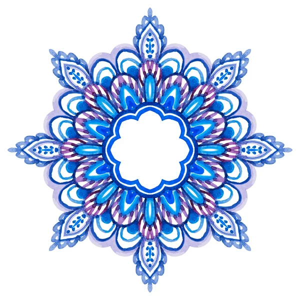 Aquarell handgezeichnetes Mandala. — Stockvektor