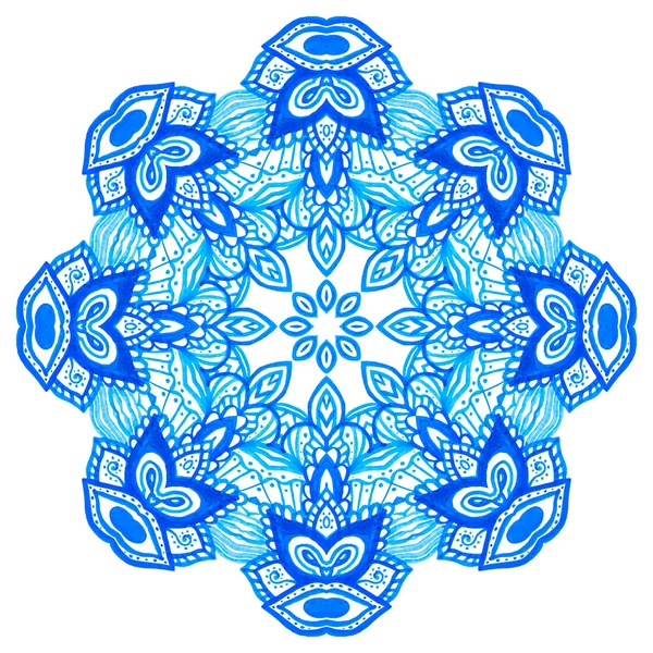 Mandala dessiné à la main aquarelle . — Image vectorielle