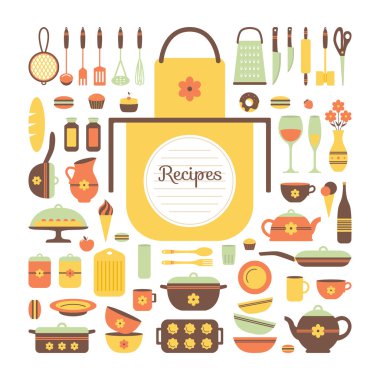 Mutfak gereçleri ve gıda.