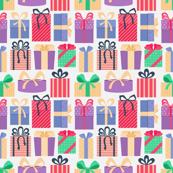 Seamless pattern with gifts. — Stock Photo, Image