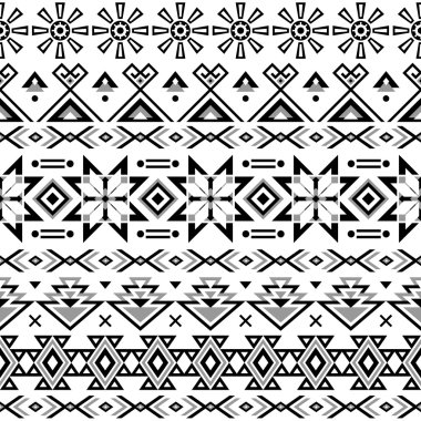 Ethnic striped seamless pattern. clipart