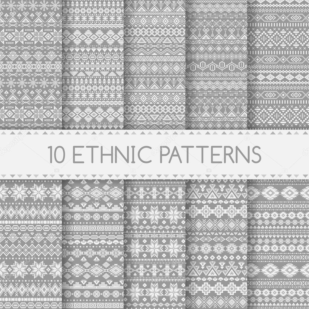 Ethnic seamless patterns.