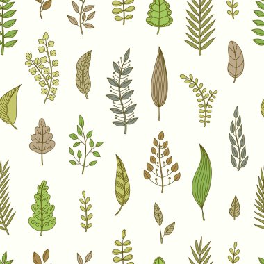 Yapraklı kusursuz desen.