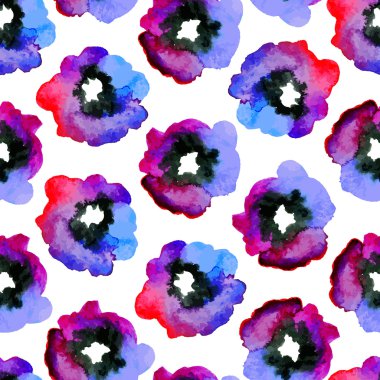 Suluboya kusursuz desen.