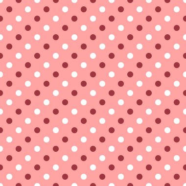 Vintage polka dots in vanilla pink tones