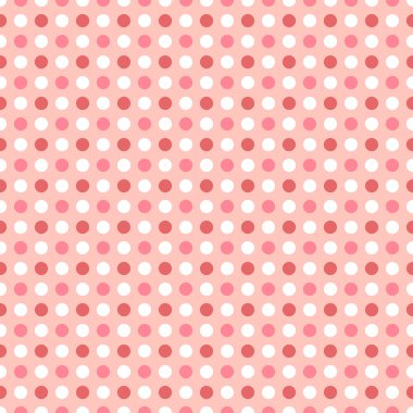 Vintage polka dots in vanilla pink tones. Optical illusion seamless pattern