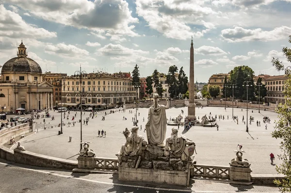 Piazza del Popolo in Rome — Stock Photo, Image