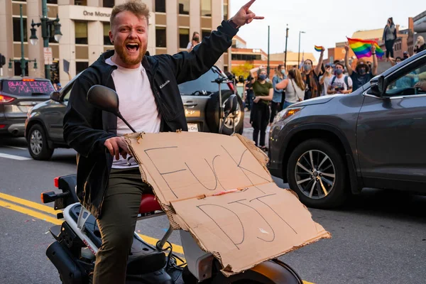 Portland Maine Usa November 2020 Mainers Celebrate Joe Biden Victory — Stock Photo, Image