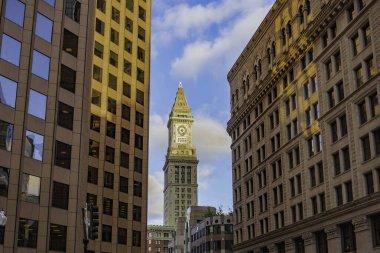 BOSTON, MA - 30 Ekim 2018: Boston, Massachusetts ABD 'deki modern binalar