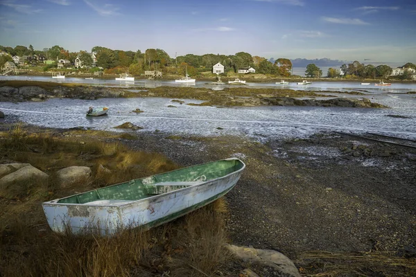 Vista Para Casas Cape Porpoise Maine Estados Unidos — Fotografia de Stock