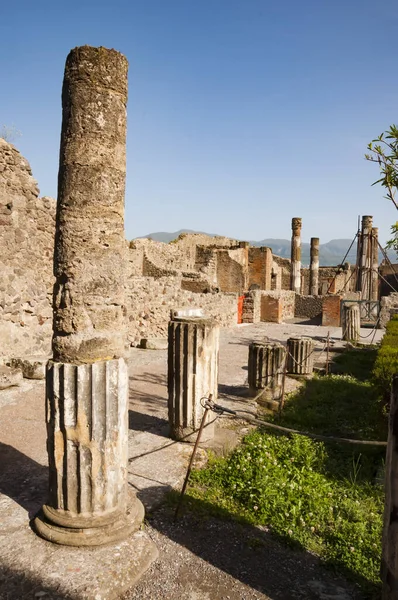 Buiten Van Archeologische Ruïnes Van Pompeii Napels Italië — Stockfoto