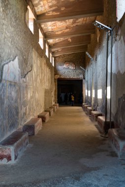  Oplontis Torre Annunziata İtalya, Roma Poppea 'nın Villa' sının antik kalıntıları Vezüv patlaması tarafından yok edildi.