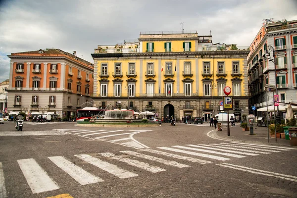 Naples Itália Dezembro 2019 Piazza Trieste Trento Com Edifícios Históricos — Fotografia de Stock