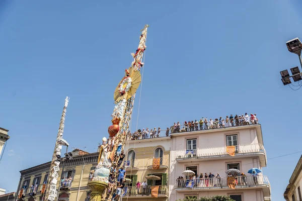 Nola Olaszország 2015 Június Gigli Ünnepség Népszerű Fesztivál Olaszországi Nolában — Stock Fotó